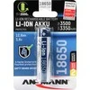 Akumuliatorius 18650 3.6V 3500mAh Li-Ion su integruotu krovimo valdikliu PCM ANSMANN