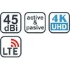 EVOLVEO Xany 2A, 230/5V, aktyvi patalpų antena FM/DAB+/DVB-T2, LTE, 4G, 5G filtras