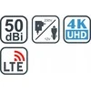 EVOLVEO Xany 4, 230/12V, aktyvi patalpų antena FM/DAB+/DVB-T2, LTE, 4G, 5G filtras