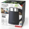 Adler | Virdulys | AD 1372 | Electric | 800 W | 0.6 L | Plastic/Nerūdijantis plienas | 360° rotational base | Juodas