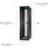 APC NetShelter SX Gen 2 - Tinklo spintelė - 2258 (A) x 600 (P) x 1070 (G) mm, su šonais - Pastatomi - Juoda - 48U - 48,3 cm (19") - Atitinka TAA standartus