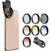 Apexel filtrų rinkinys 7in1 Apexel filtrai Cpl filtras Nd32 Star Half Filter Telefonui / Išmaniesiems telefonams / Apl-52uv-7g