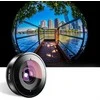 Fotoaparato Objektyvas - Apexel APL-HB195F Fish Eye Lens 195° Matymo Kampas Universalus Klipas