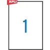 Lipnios etiketės Apli, A4, 210x297mm, atsparios aplinkos poveikiui, poliesterio, 20 lapų, baltos spalvos