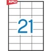 Apli APLI universalios etiketės, 70x42.4mm, stačiakampio formos, 100 colių.