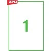 Apli Ekologiškos etiketės APLI, 210x297mm, stačiakampio, baltos