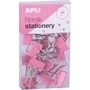 Apli dokumentų klipai APLI Nordik, 19 mm, 15 vnt, dėžutė su pakabukas, pastel- spalvų derinys