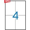 Lipnios etiketės Apli. A4. 105x148mm. 4 etiketės lape. atsparui aplinkos poveikiui. 20 lapų. baltos spalvos