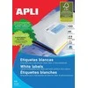 Lipnios etiketės Apli, A4, 105x57mm, 100 lapų, baltos spalvos
