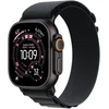 „Apple“ 49 mm juodas „Alpine Loop“ – vidutinio dydžio – juodo titano apdaila
