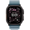 „Apple“ 49 mm šviesiai mėlynas „Alpine Loop“ – vidutinio dydžio – juodo titano apdaila