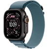 „Apple“ 49 mm šviesiai mėlynas „Alpine Loop“ – vidutinio dydžio – juodo titano apdaila