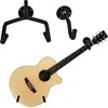Sg1B Sieninis gitarų laikiklis, dviejų dalių, juodas