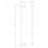 Aptel MODERN PROJECT rankšluosčių džiovyklė 60 cm varinis šepetys