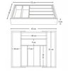 Aptel Ištraukiamas stalo įrankių organizatorius VARIO, 53 x 33-43 cm, bambukas