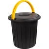 Style Šiukšliadėžė Eco solution 25L 37,5x37,5x39cm tamsi pilka/geltona