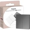 Aqara zigbee bevielis 2 mygtukų jungiklis aqara H1 DOUBLE ROCKER pilkas (WRS-R02G)