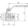 Arco TURIA 3000 ventilis 1"1/2 v/v ilga rankena