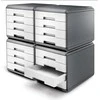 Arda organizatorius MyDesk pilkas- juodi 4 stalčiai (18P4PN)