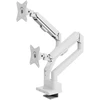 Laikiklis Arozzi Desk Mount | Neo Duo - Gas Spring Monitorius Arm AZ-ALZARE-NEO-DUO-WT | Tilt, Swivel, Rotation | Maximum weight (capacity) 9kg | Baltas