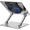 Cooling stand regulated for laptop ART P12 1 x USB A LED aliuminio