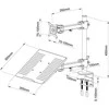 Laikiklis ART RAMM L-23 Holder L-23 Universal for monitorius LCD/LED juodas 13-27+notebook desk moutin