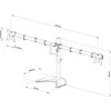 ART laikiklis L-22N, skirtas 3x LCD/LED MONITORIAMS 13-27"