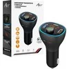 ART transmiter FM bluetooth 5.0 + USB A QC3.0 + Typ C (total 30W) FM-73 juodas