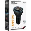 ART transmiter FM bluetooth 5.0 + USB A QC3.0 + Typ C (total 30W) FM-73 juodas