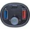 ART transmiter FM bluetooth 5.0 + USB A QC3.0 + Typ C (total 30W) FM-73 juodas