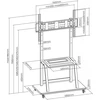 Laikiklis Mobilus LCD/LED televizoriaus stovas ART S-13 37–100 colių, 150 kg