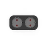 Art Smart adapteris lizdas 230V WIFI juodas dvigubas (SH-GW2B)