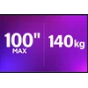 Laikiklis Art UCHWYT DO televizorius LCD/LED 55-100" 140KG AR-96XL vientisas 35 mm maks. VESA 900x600