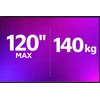 Laikiklis Art UCHWYT DO televizorius LCD/LED 70-120" 140KG AR-97XXL vientisas 35 mm maks. VESA 1200x900