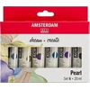 Akrilinės dažai - Talens - AMSTERDAM - Perlinių spalvų - 20ml - Blizgus