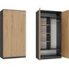 „Top E Shop“ „Topeshop“ SD-90 ANT/ART KPL miegamojo spinta/spinta 7 lentynos 2 durys