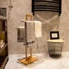 Asj Commerce Elegant Bamboo Rankšluostis Rack for 2 Towels