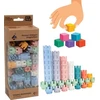 Askato „Little Geniuses“ kaladėlės – pasteliniai ekologiški varžteliai*, 60 vnt.