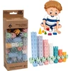 Askato „Little Geniuses“ kaladėlės – pasteliniai ekologiški varžteliai*, 60 vnt.