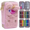 Astra penalas Trivietis pieštukų dėklas su užpildu Fluffy Unicorn ASTRA
