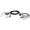 Aten ATEN 2L-7DX2U Kabelis KVM VGA-DVI 1,8 m, juoda, 1,8 m