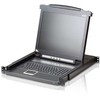 Aten komutatorius ATEN CL1000M-ATA-2XK07SGG KVM komutatoriaus tvirtinimo stove parinktys Juodas