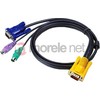 Aten KVM kabeliai, 3m, Juodieji (2L5203P)