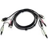 Aten KVM kabelis, 1,8m, Juodi (2L-7D02UH)