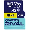 GOODRAM Micro SDXC 64GB V30 A2 UHS I U3 RIVAL + adapter