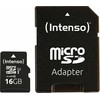 Atminties kortelė „Intenso Micro SDHC“ 16 GB 10 klasės UHS-I U1 našumas