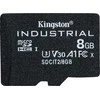 Atminties kortelė Kingston | UHS-I | 8 GB | Micro SDHC/SDXC Industrial Card | Flash atminties klasė Class 10, UHS-I, U3, V30, A1 | SD Adapteris