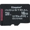 Atminties kortelė Kingston | UHS-I | 16 GB | Micro SDHC/SDXC Industrial Card | Flash atminties klasė Class 10, UHS-I, U3, V30, A1 | SD Adapteris