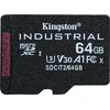 Atminties kortelė Kingston | UHS-I | 64 GB | Micro SDHC/SDXC Industrial Card | Flash atminties klasė Class 10, UHS-I, U3, V30, A1 | SD Adapteris