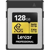 „Lexar Pro Gold CFexpress“ 128 GB atminties kortelė R3600/W3300 (LCXEXP4128G-RNENG)
